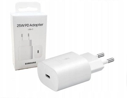 SAMSUNG ORIGINAL 25W , USB -C COMPATIBLE POWER ADAPTOR FOR ALL SAMSUNG DEVICES (FAST CHARGE 2.0)  (WHITE)