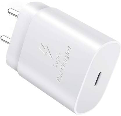 SAMSUNG ORIGINAL 25W , USB -C COMPATIBLE POWER ADAPTOR FOR ALL SAMSUNG DEVICES (FAST CHARGE 2.0)  (WHITE)