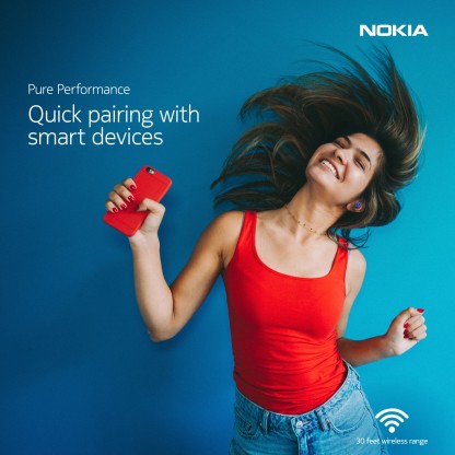 NOKIA T3010 BLUETOOTH HEADSET  (CRYSTAL BLUE, TRUE WIRELESS)