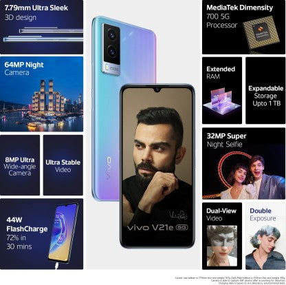 vivo V21e (Sunset Jazz, 128 GB)  (8 GB RAM)
