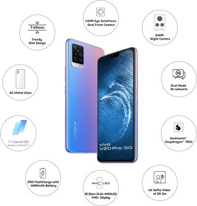 ViVO V20 Pro (Sunset Melody, 128 GB)  (8 GB RAM)