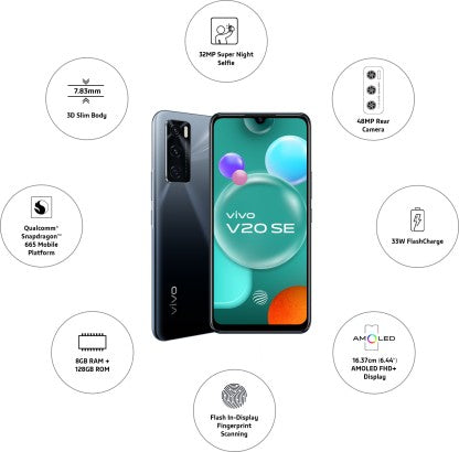 ViVO V20 SE (Gravity Black, 128 GB)  (8 GB RAM)