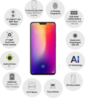 [Like New] VIVO X21 (BLACK, 128 GB)  (6 GB RAM)