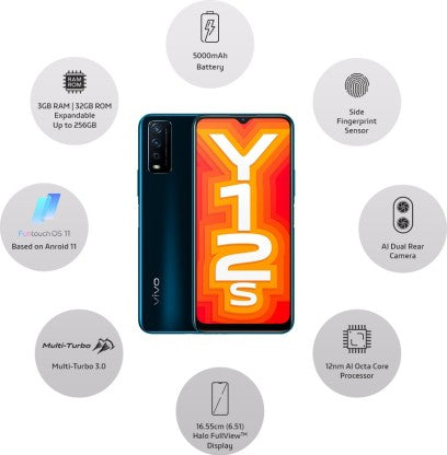 ViVO Y12s (Phantom Black, 32 GB)  (3 GB RAM)