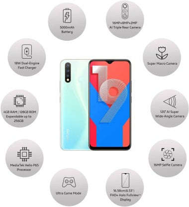 ViVO Y19 (Spring White, 128 GB)  (4 GB RAM)