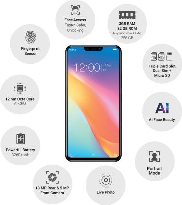 [Like New] VIVO Y81 (BLACK, 32 GB)  (3 GB RAM)