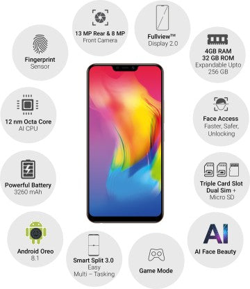 ViVO Y83 (Gold, 32 GB)  (4 GB RAM)