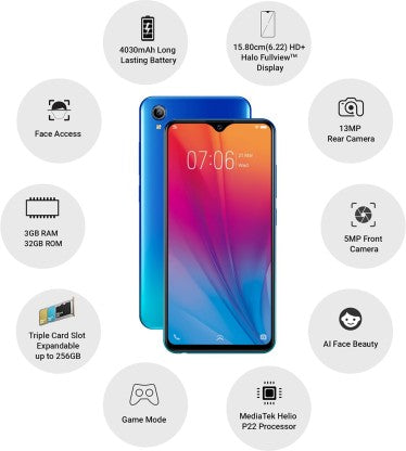 vivo Y91i (Ocean Blue, 32 GB)  (3 GB RAM)