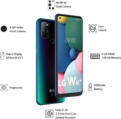 LG W41 Plus (Magic Blue, 128 GB)  (4 GB RAM)