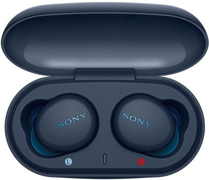 SONY WF-XB700 WITH 18 HOURS BATTERY LIFE BLUETOOTH HEADSET  (BLUE, TRUE WIRELESS)