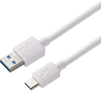 FLIX USB TYPE C CABLE 2 A 1 M (BEETEL) XCD-C12  (COMPATIBLE WITH MOBILE, TABLET, WHITE, ONE CABLE)