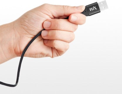 FLIX LIGHTNING CABLE 2 A 1 M (BEETEL) XCD-L103 BLK  (COMPATIBLE WITH IPHONE, IPAD, IPOD, BLACK, ONE CABLE)