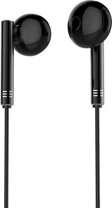 SNOKOR BY INFINIX XE06A WIRED HEADSET  (BLACK, IN THE EAR)