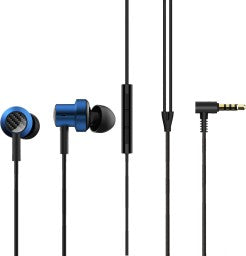 MI DUAL DRIVER EARPHONE, 10+8 MM DRIVER, MAGNETIC EARBUDS, BRAIDED CABLE WIRED HEADSET  (BLUE, IN THE EAR)