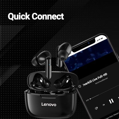 LENOVO XT90_BLACK BLUETOOTH HEADSET  (BLACK, TRUE WIRELESS)