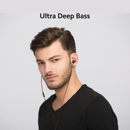 MI BASIC WIRED HEADSET WITH MIC  (BLACK, IN THE EAR)