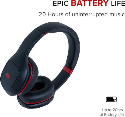 MI SUPER BASS BLUETOOTH HEADSET  (BLACK, RED, ON THE EAR)