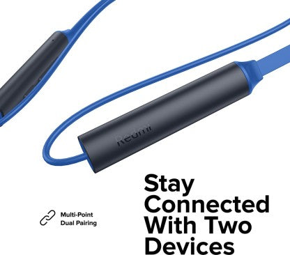 REDMI SONICBASS WIRELESS EARPHONES,DUAL-MIC NOISE CANCELLATION,UPTO 12 HR BLUETOOTH HEADSET  (BLUE, IN THE EAR)