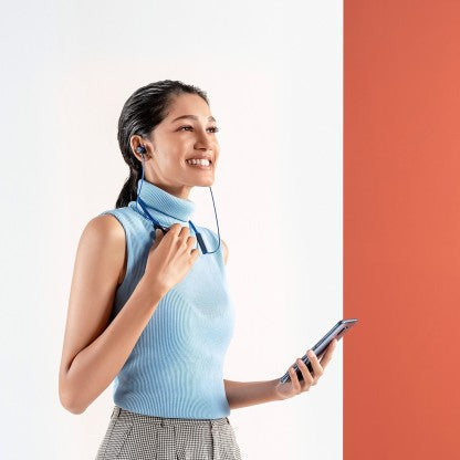 REDMI SONICBASS WIRELESS EARPHONES,DUAL-MIC NOISE CANCELLATION,UPTO 12 HR BLUETOOTH HEADSET  (BLUE, IN THE EAR)