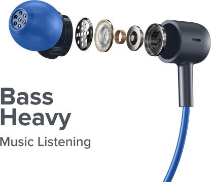 REDMI SONICBASS WIRELESS EARPHONES,DUAL-MIC NOISE CANCELLATION,UPTO 12 HR BLUETOOTH HEADSET  (BLUE, IN THE EAR)