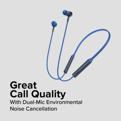 REDMI SONICBASS WIRELESS EARPHONES,DUAL-MIC NOISE CANCELLATION,UPTO 12 HR BLUETOOTH HEADSET  (BLUE, IN THE EAR)