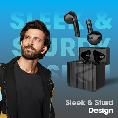 ZEBRONICS ZEB-SOUND BOMB 3 TWS EARBUDS WITH BLUETOOTH V5.2, UP TO 12H BACKUP BLUETOOTH HEADSET  (BLACK, TRUE WIRELESS)
