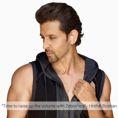 ZEBRONICS ZEB-CALYX WIRED HEADSET  (WHITE, IN THE EAR)