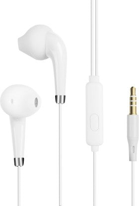 ZEBRONICS ZEB-CALYX WIRED HEADSET  (WHITE, IN THE EAR)