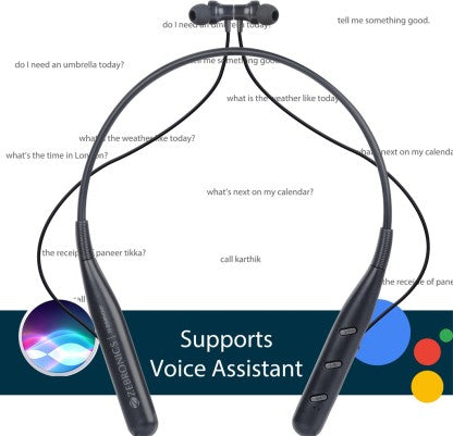 ZEBRONICS ZEB-SYMPHONY WIRELESS NECKBAND EARPHONE WITH BT V5.2, 13H BACKUP BLUETOOTH HEADSET  (BLACK, IN THE EAR)